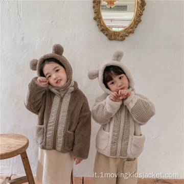 Maglione di lana di agnello con cuciture per bambini